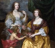 Anthony Van Dyck Lady Elizabeth Thimbelby and her Sister oil painting artist